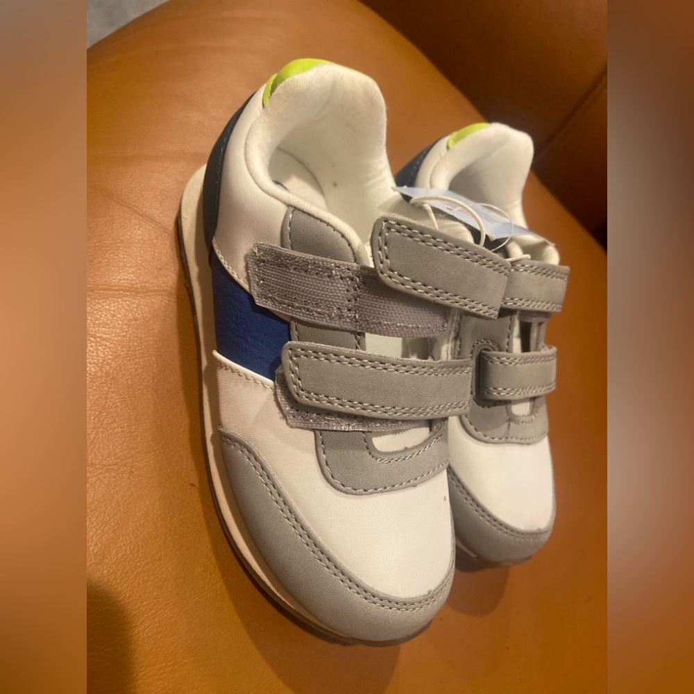 NWT! Boy’s Cat & Jack Gray and Blue Velcro Sneakers
